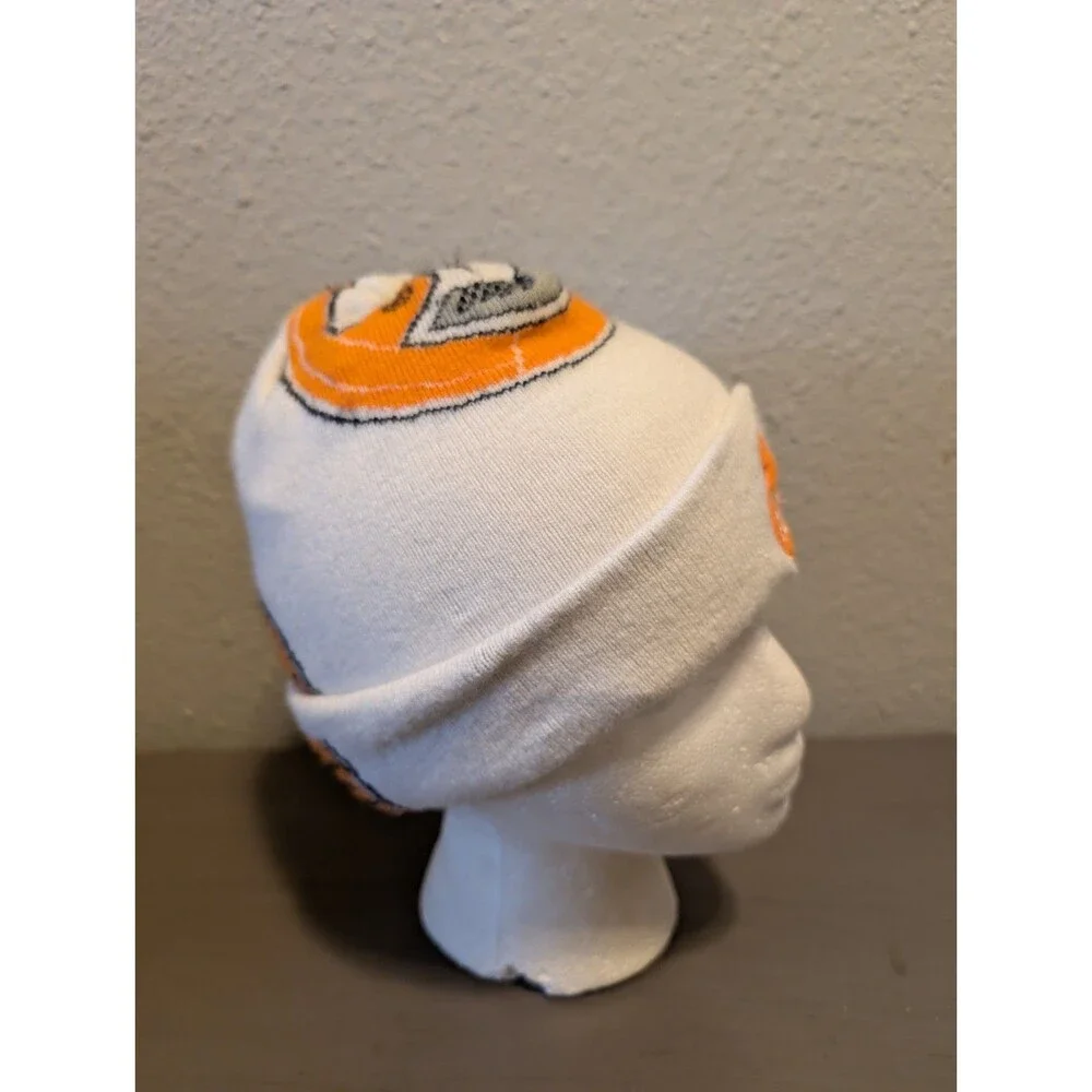 Star Wars BB-8 Beanie Hat White Orange Knit Adult One Size Lucasfilm Disney